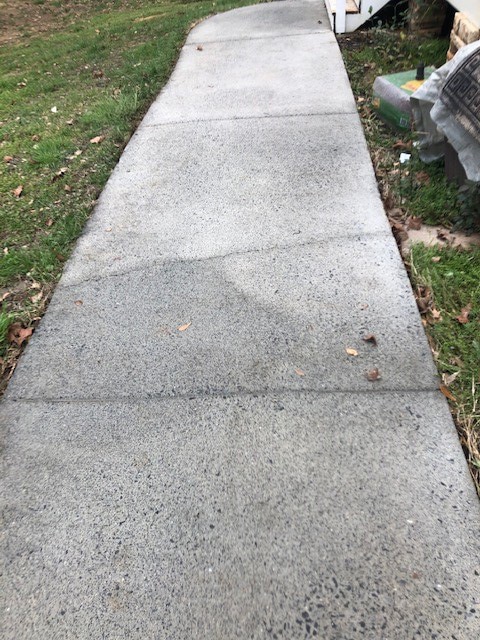 Pressure Washed Sidewalk